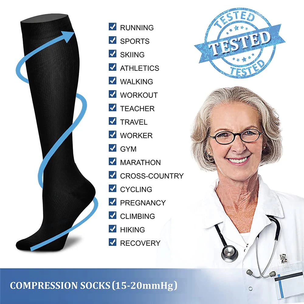 زوج واحد من جوارب الضغط للنساء - مراجعة Compression Sock Medical وسعره