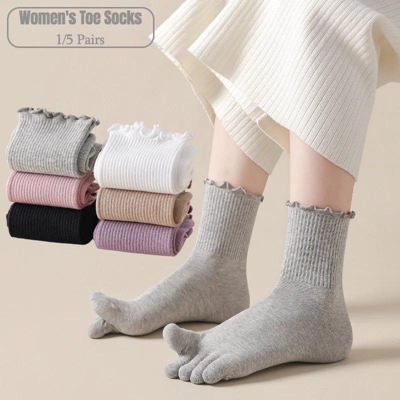 1/5 أزواج من جوارب النساء ذات  - مراجعة Toe Sock Split وسعره