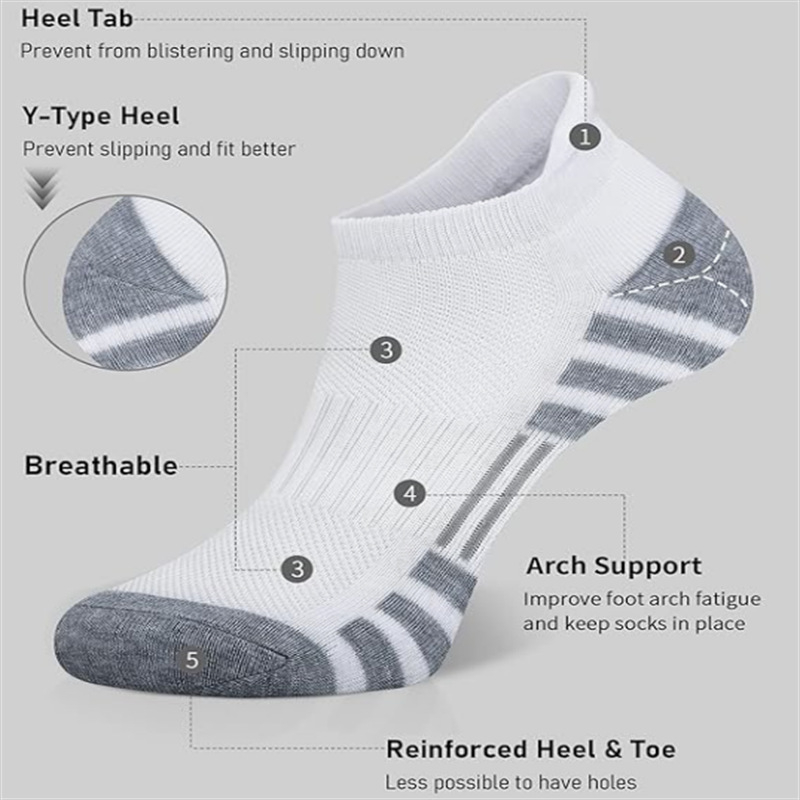 6/24 أزواج من الجوارب الرياضية - مراجعة Athletic Sock Cushion وسعره