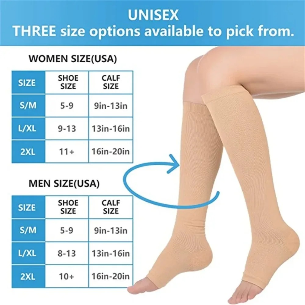 جوارب ضاغطة بدون أصابع، دعم طب - مراجعة Compression Sock Medical وسعره
